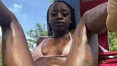in jamaica, i witnessed public flashing by petite black amateurs outdoors