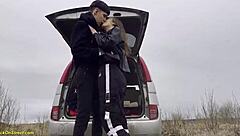 Real Teen Couple Fucks Wild in the Car