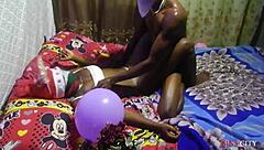 Skinny teen presents wet pussy as Christmas gift