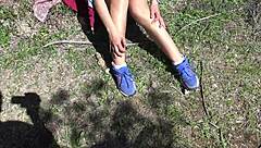 Horny Milf Pisses Hairy Beaver on Public Beach