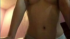 Beautiful solo performance with dildo in the bedroom