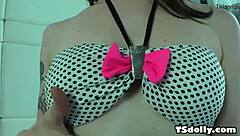 small titted tranny nicole bastiani toys her ass