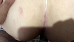 Melissa feels emotional during retro blowjob