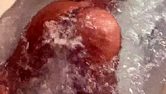 Ebony stepmom gives hardcore interracial blowjob with big cock and cum