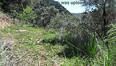 Horny Milf Pisses Hairy Beaver on Public Beach