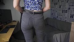 i tease my perfect ass in tight jeans and panties