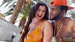 I ride rome major's big cock outdoors roughly