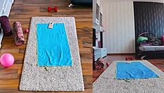 Wet Naked Yoga Workout With Curvy Milf