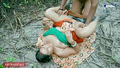 Beautiful Indian house wife having sex in the woods
