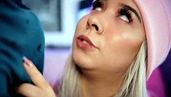 A chubby Colombian girl sucks her stepbrother’s cock live
