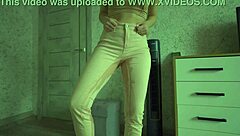 Only women pee in their jeans in this amateur video