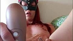 A sexy French girl in a solo scene on a bed in a friend’s house