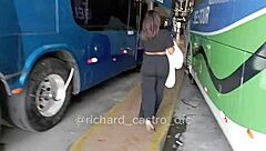 Teen gets caught having sex with porn star on bus