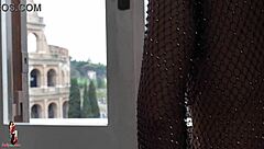 Black beauty Lady Ana's daring anal fisting adventure in the Colosseum