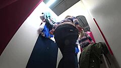 Amateur video of a sexy girl in the fitting room