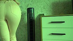 Female desperation in jeans