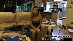 Natural tits bouncing while getting face fucked and fucked