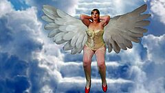 Angelic grannies get double stuffed with holy cocks and cum