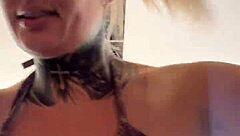 Enjoying fitness workout in the gym while riding a cock is great