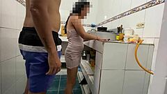 Father-in-law teaches curvy daughter how to please a man