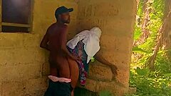 BBW rides fat cock outside with deepthroat