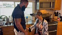Beautiful woman Mandy Rhea repays her debt with her ass, and she cannot get enough of BBC