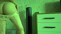 Female desperation in jeans