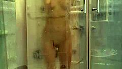 Skinny girl with long hair gets hard fuck on camera