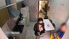 Sexy wife in nightie meets delivery boy in the shower