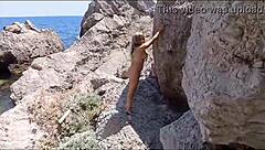 German Mom Naked Flashing Trimmed Pussy On Beach