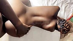 Ebony squirts in quickie at 4am