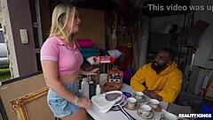 i fucked gagging teen deepthroat with bubble butt in garage