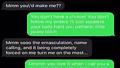 sexting emasculating my sissy bitch humiliation