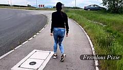 Urination in public failed because of passing cars