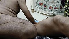 Anal creampie in homemade video from Indian bathing suit wearing house renter