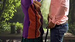 Young Indian village girl gets rough outside sex