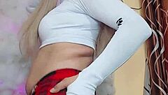 Rica Blanca Transexual Jalando Polla!