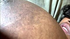 Natural and big breast of an ebony beauty