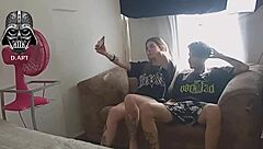 In Paraná, a Skinny Brazilian Worships Big Tattooed Cock with Pierced Nipples