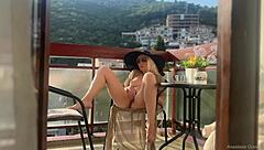 Outdoor public masturbation: risky pleasure on the balcony