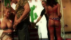 Busty porn stars celebrate Independence Day with hot sex