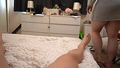 Stepsister sucks and swallows cum in homemade sex video