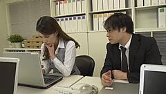 drunk boss embraces nana ueyama in empty office