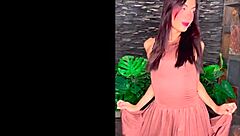 Skinny latina babe surprises with excessive cum during casting session