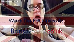 A young English girl has her first experience of cumshots from dick