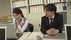 drunk boss embraces nana ueyama in empty office