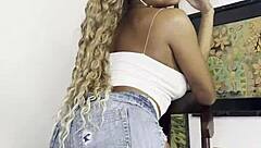 Young Brazilian Vicky Menage Twerks Seductively With Her Big Natural Tits And Sexy Ass