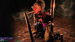 gemma smithy trains in blowjob with bondage