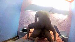 I fucked a mexican whore with small waist and big cock in cowgirl and missionary for creampie