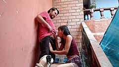 Latina Neighbor Fucked Publicly Near Stairs Almost Caught